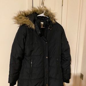 New winter fake fur hood coat